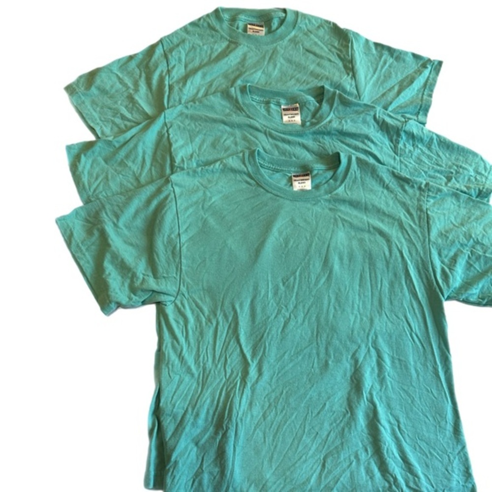 Jerzees Heavyweight Blend Teal/Turquoise T-Shirts (3-Pack) - Size Medium